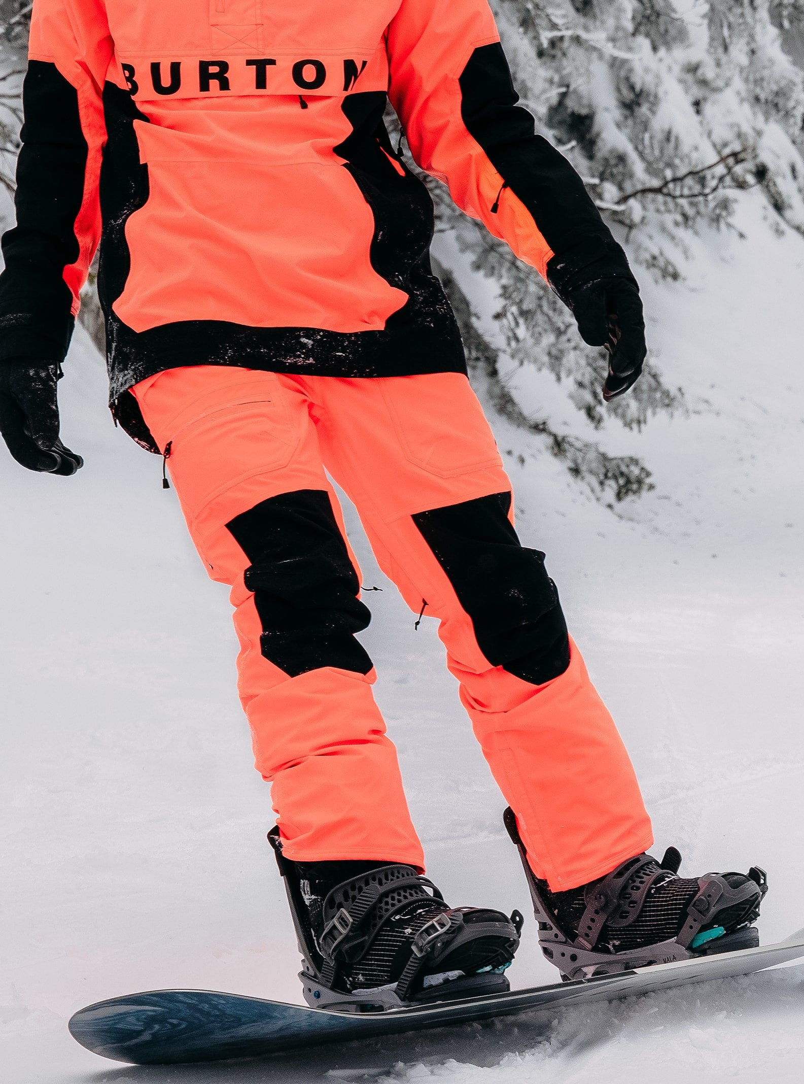 Burton Men's Burton Southside 2L Pants (Slim Fit) Tetra Orange/True Black
