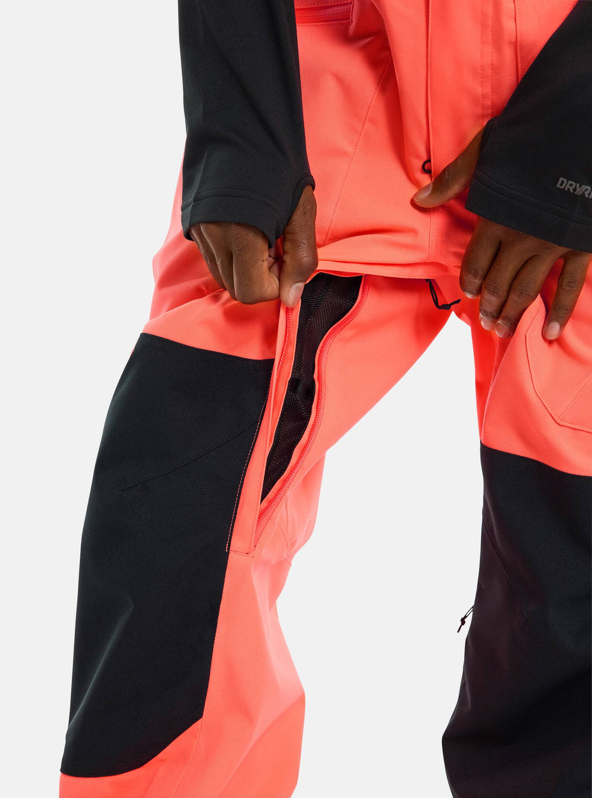 Burton Men's Burton Reserve 2L Bib Pants Tetra Orange/True Black