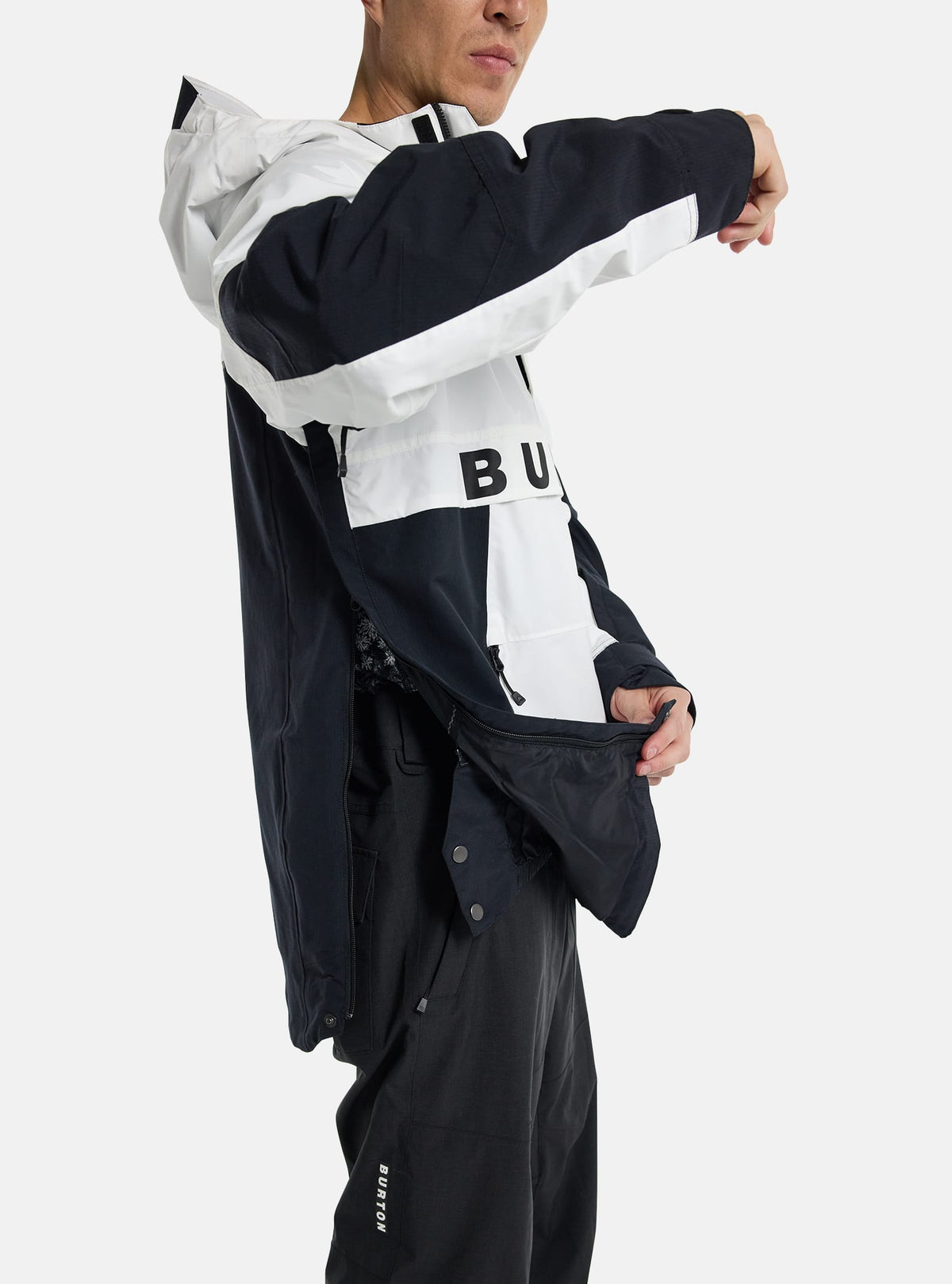 Burton Men's Burton Frostner 2L Anorak Jacket Stout White/True Black