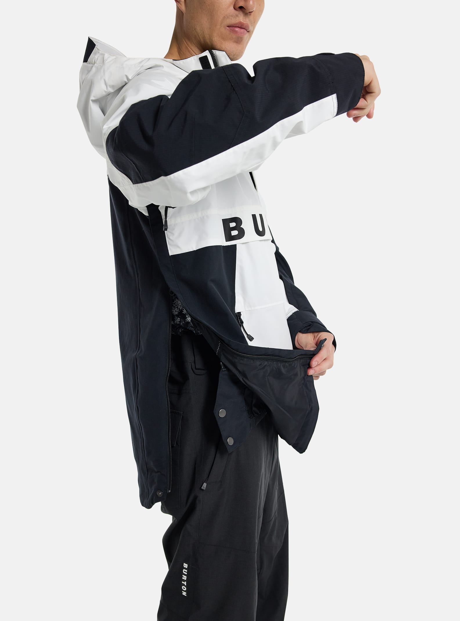 Burton Men's Burton Frostner 2L Anorak Jacket Stout White/True Black