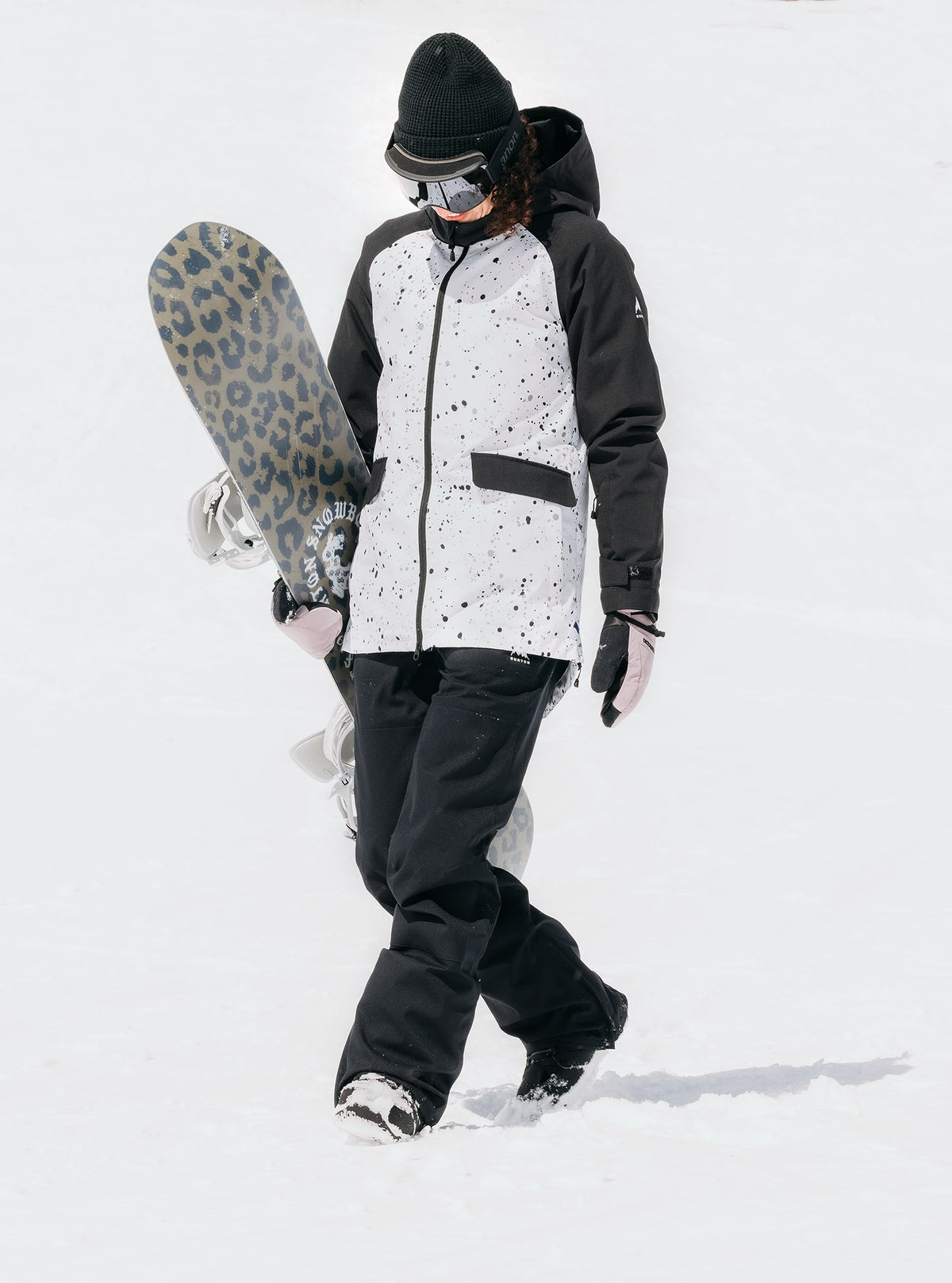 Burton Women's Burton Lalik 2L Jacket Stout White Spatter/True Black