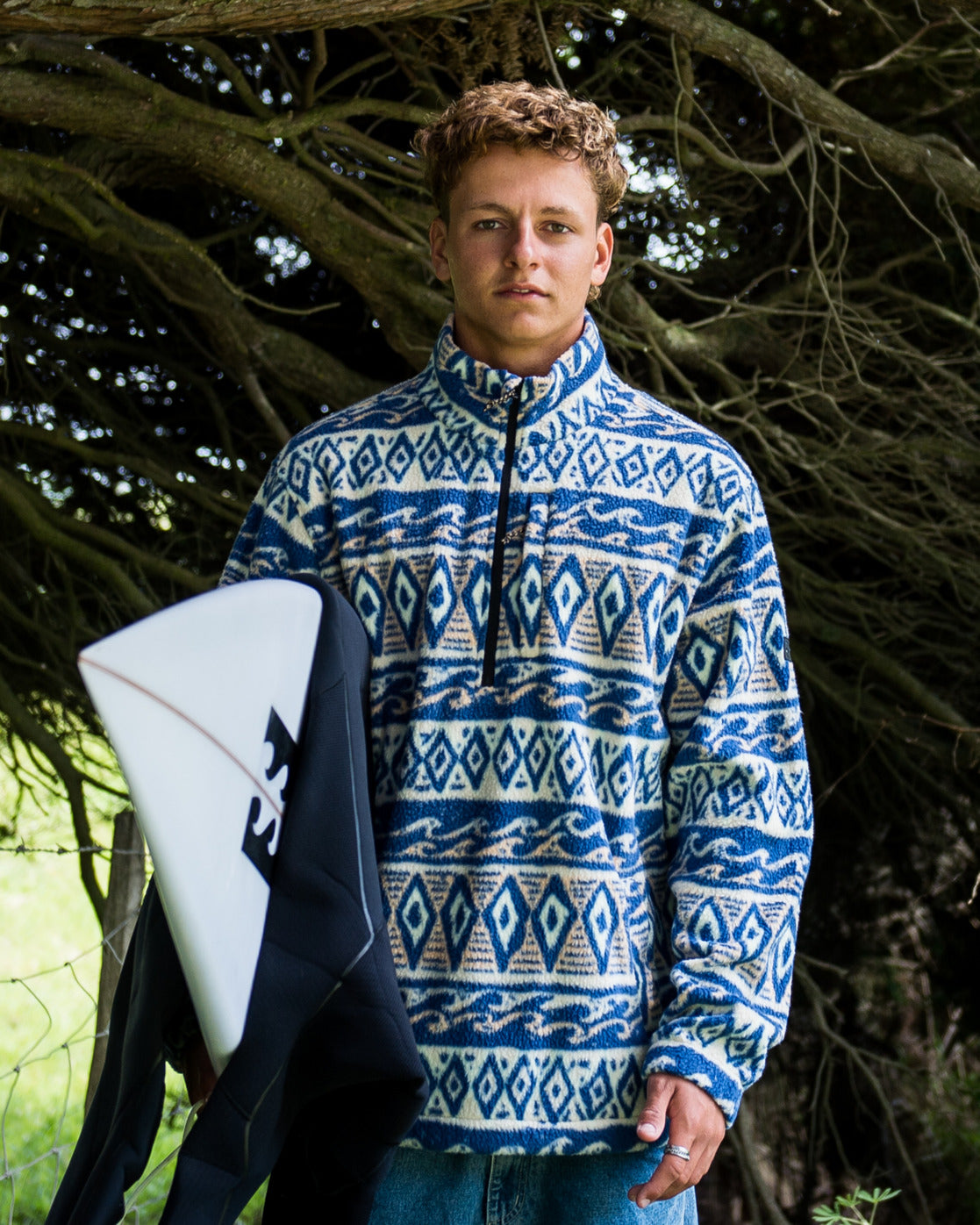 A/DIV Waves Boundary Mock Neck Pullover