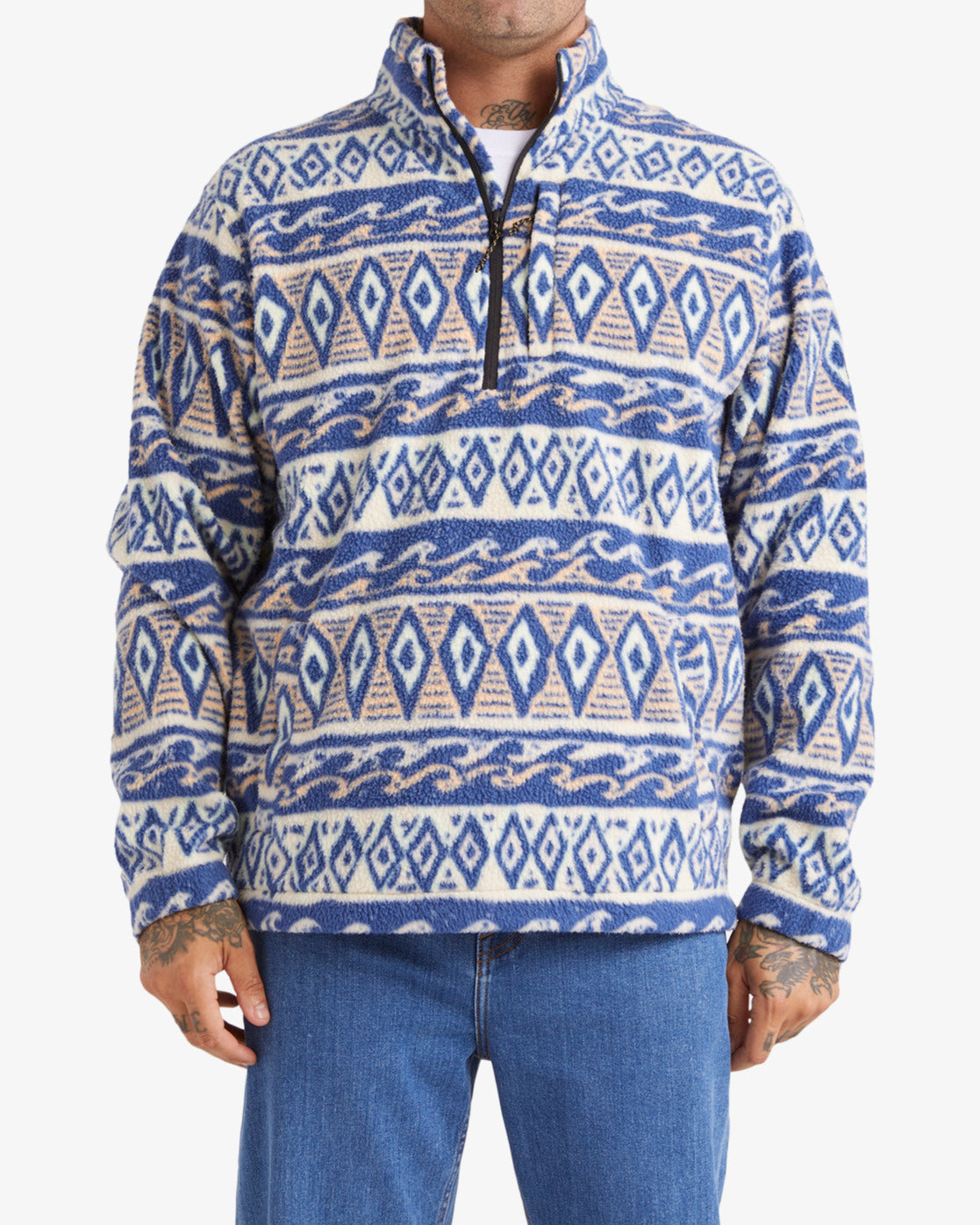 A/DIV Waves Boundary Mock Neck Pullover