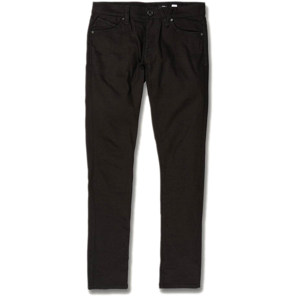 Volcom 2X4 Tapered Skinny Fit Jeans Black on Black