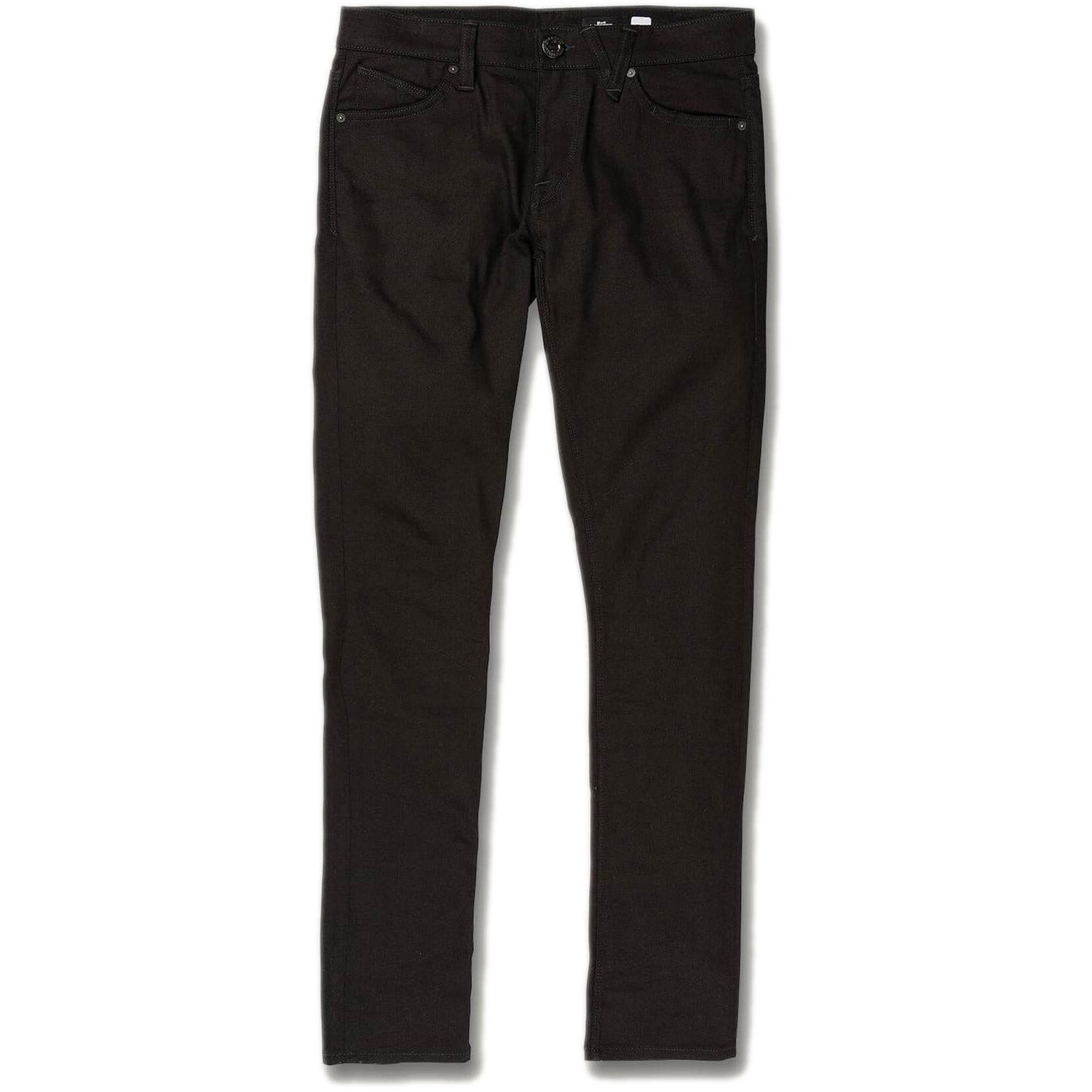 Volcom 2X4 Tapered Skinny Fit Jeans Black on Black