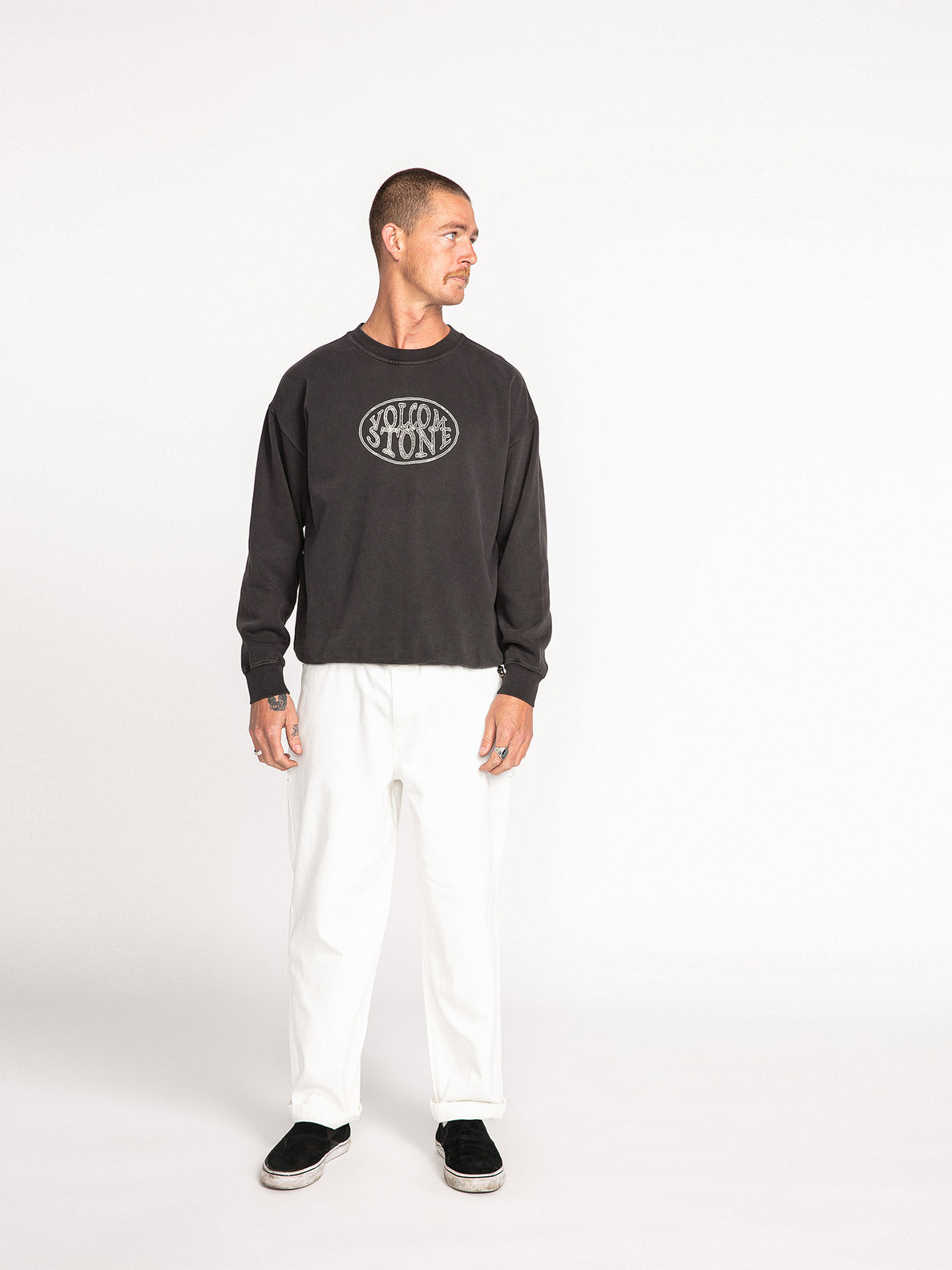 Volcom Lifer Loose Crew STORM CLOUD