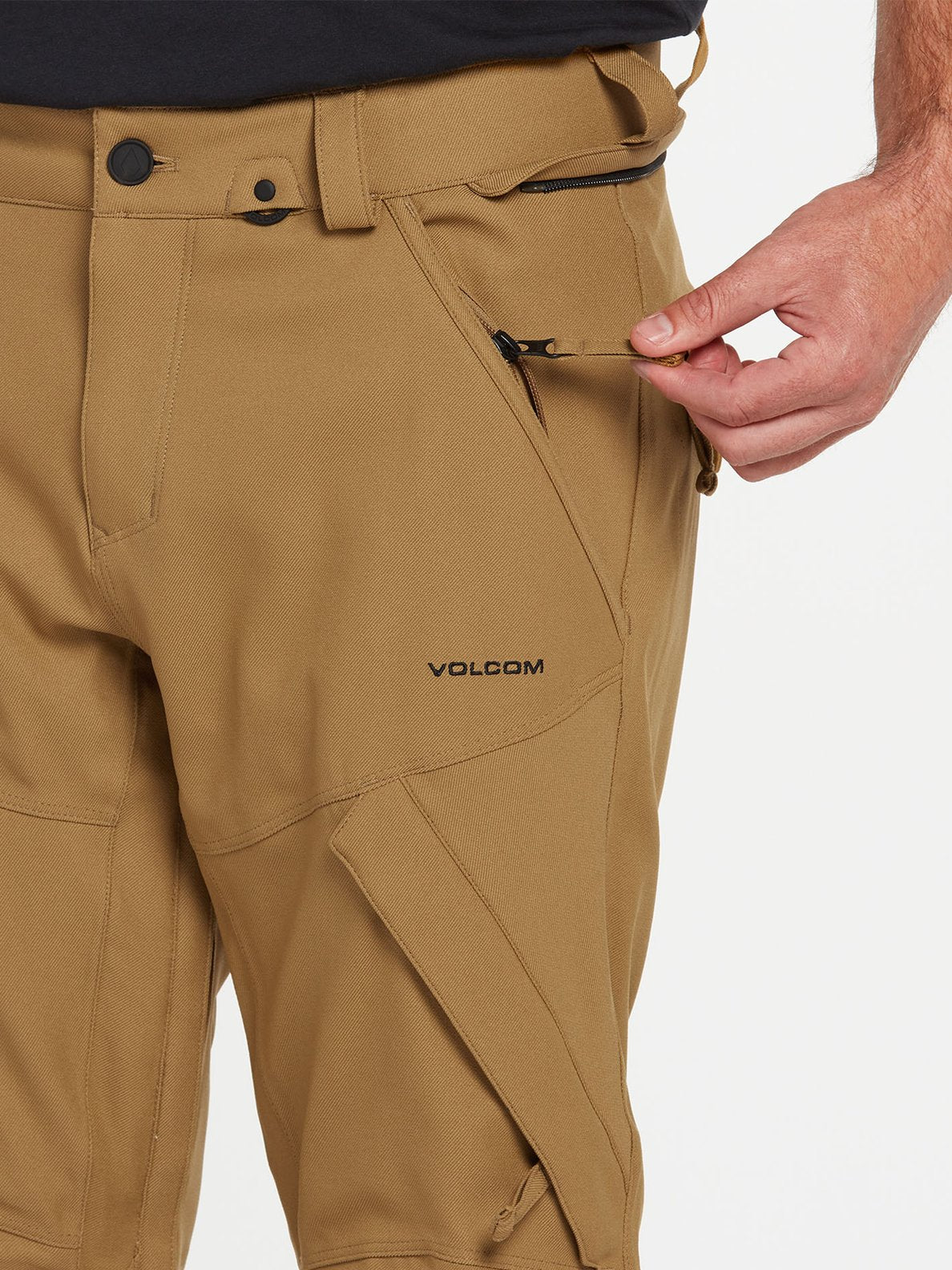 Volcom Mens New Articulated Pants - Black Burnt khaki