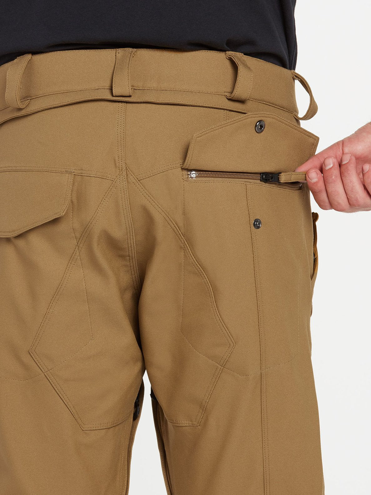 Volcom Mens New Articulated Pants - Black Burnt khaki