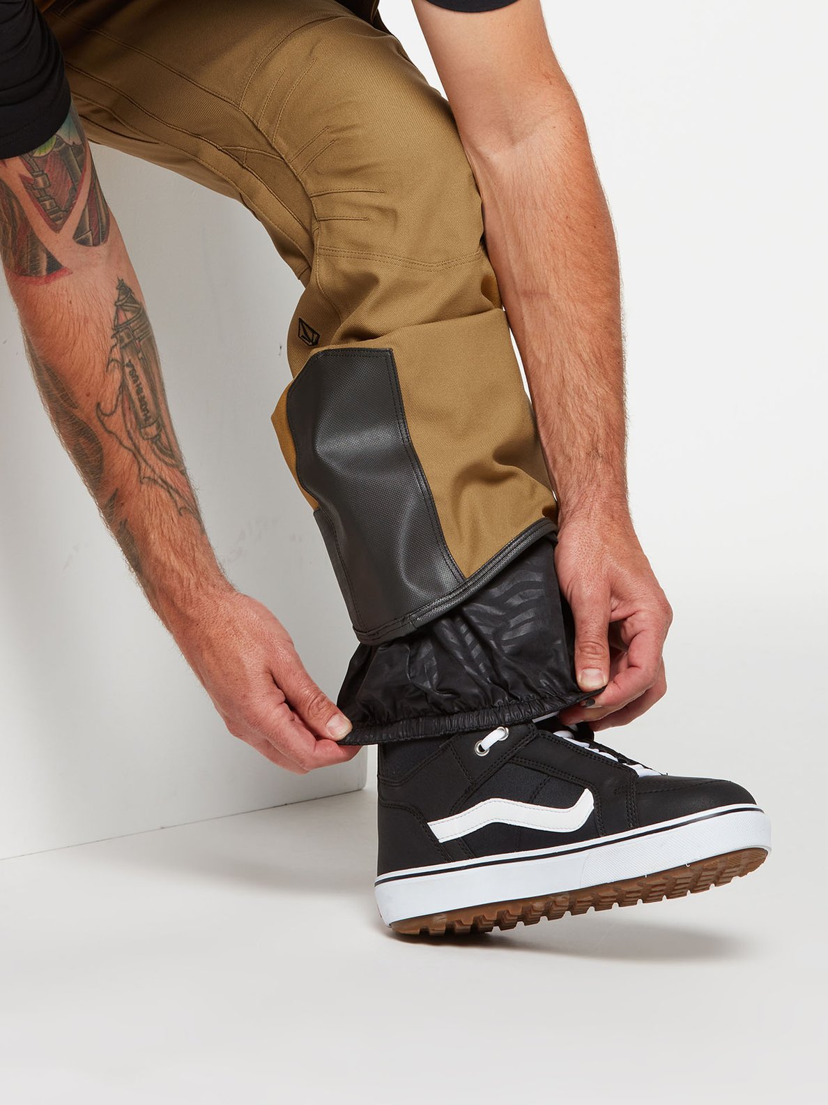 Volcom Mens New Articulated Pants - Black Burnt khaki