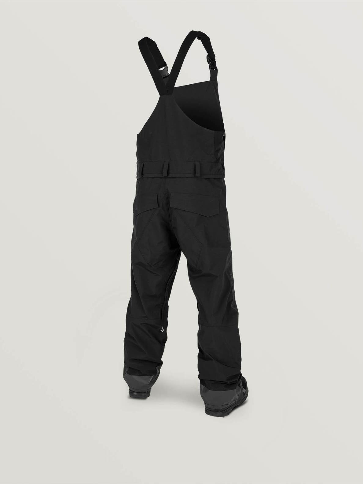 Volcom Mens Rain Gore Bib Overall- Black Black