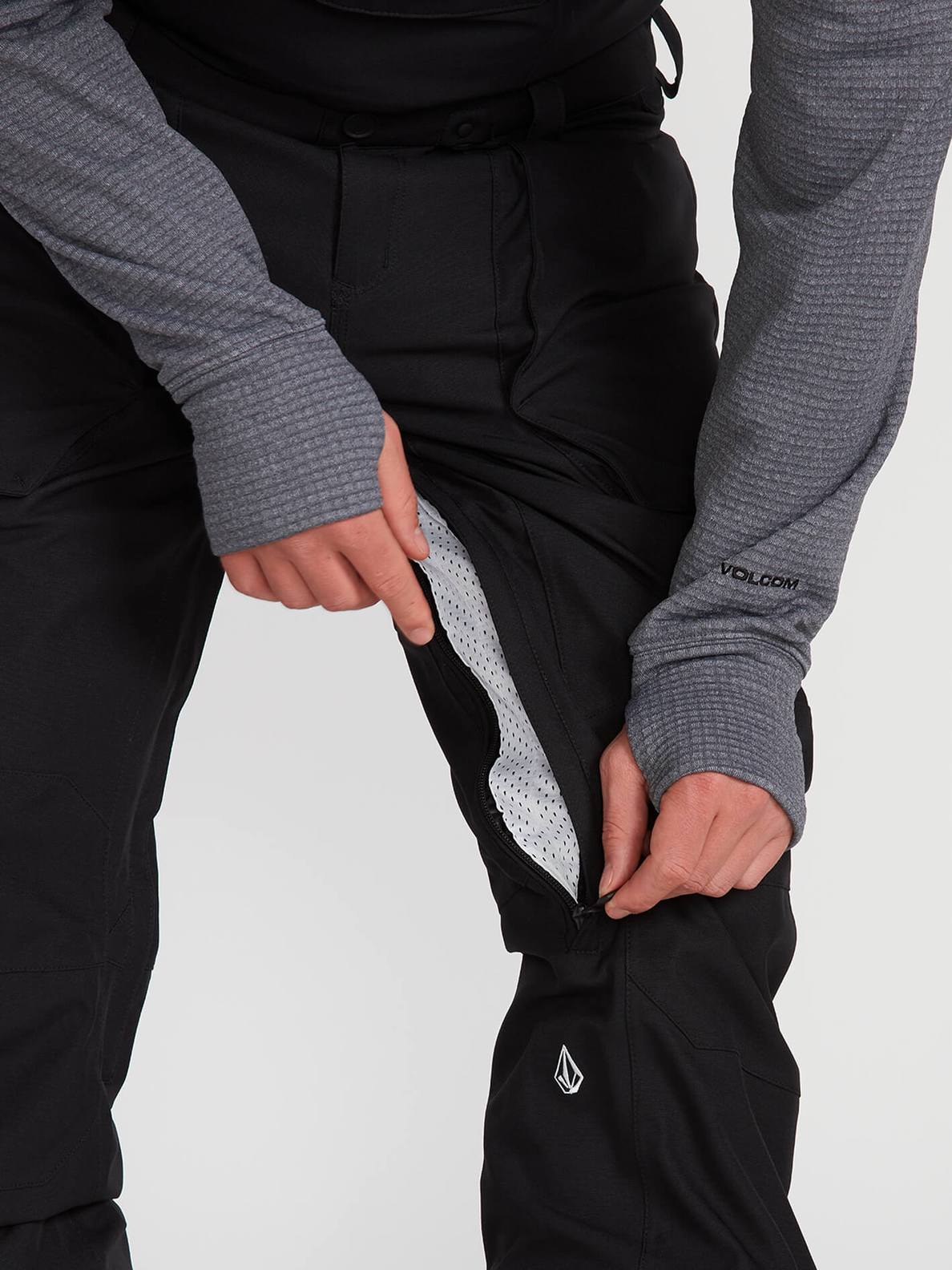 Volcom Mens Roan Bib Overall - Black Black
