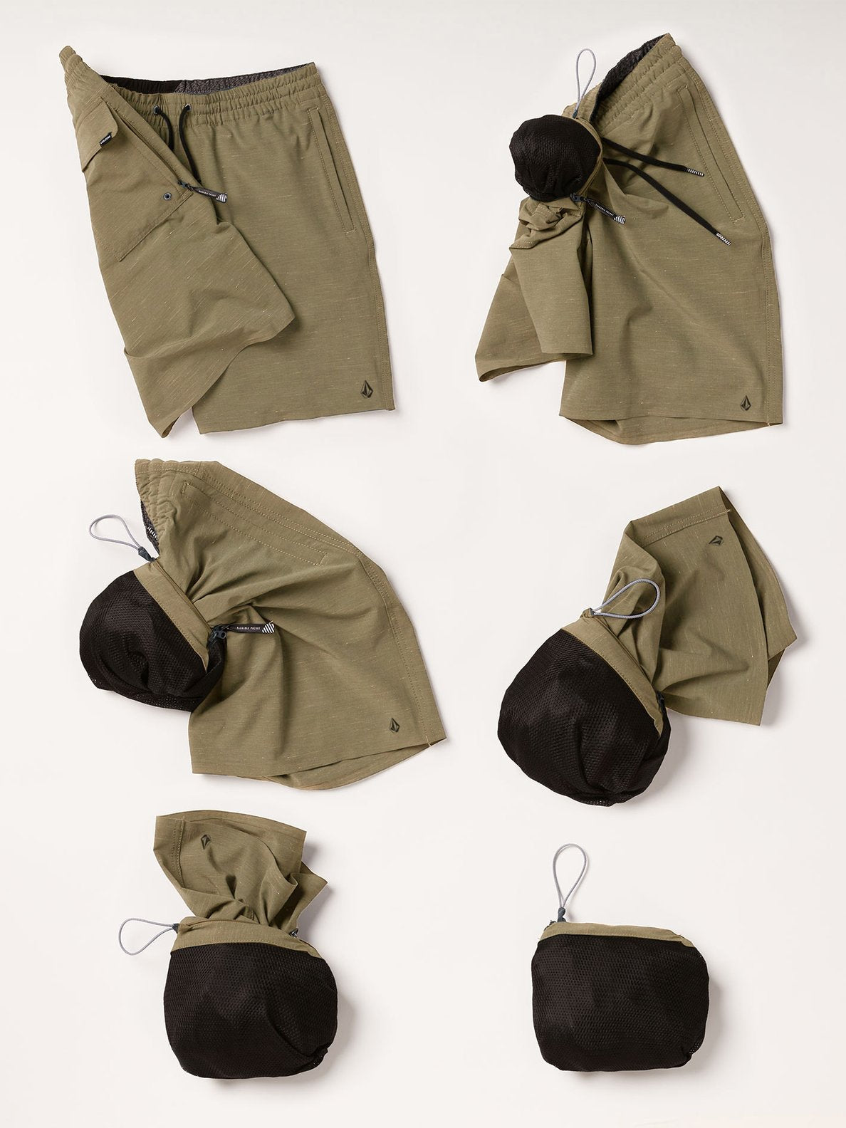 Volcom Packasack Lite 19" Hybrid Shorts - Army Combo Army combo