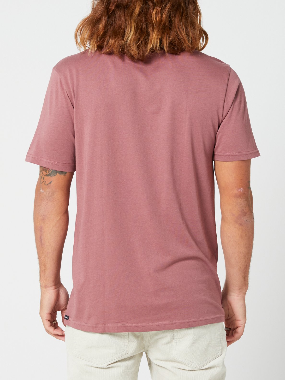 Volcom Solid Short Sleeve Tee - Smokey Blue Rose brown
