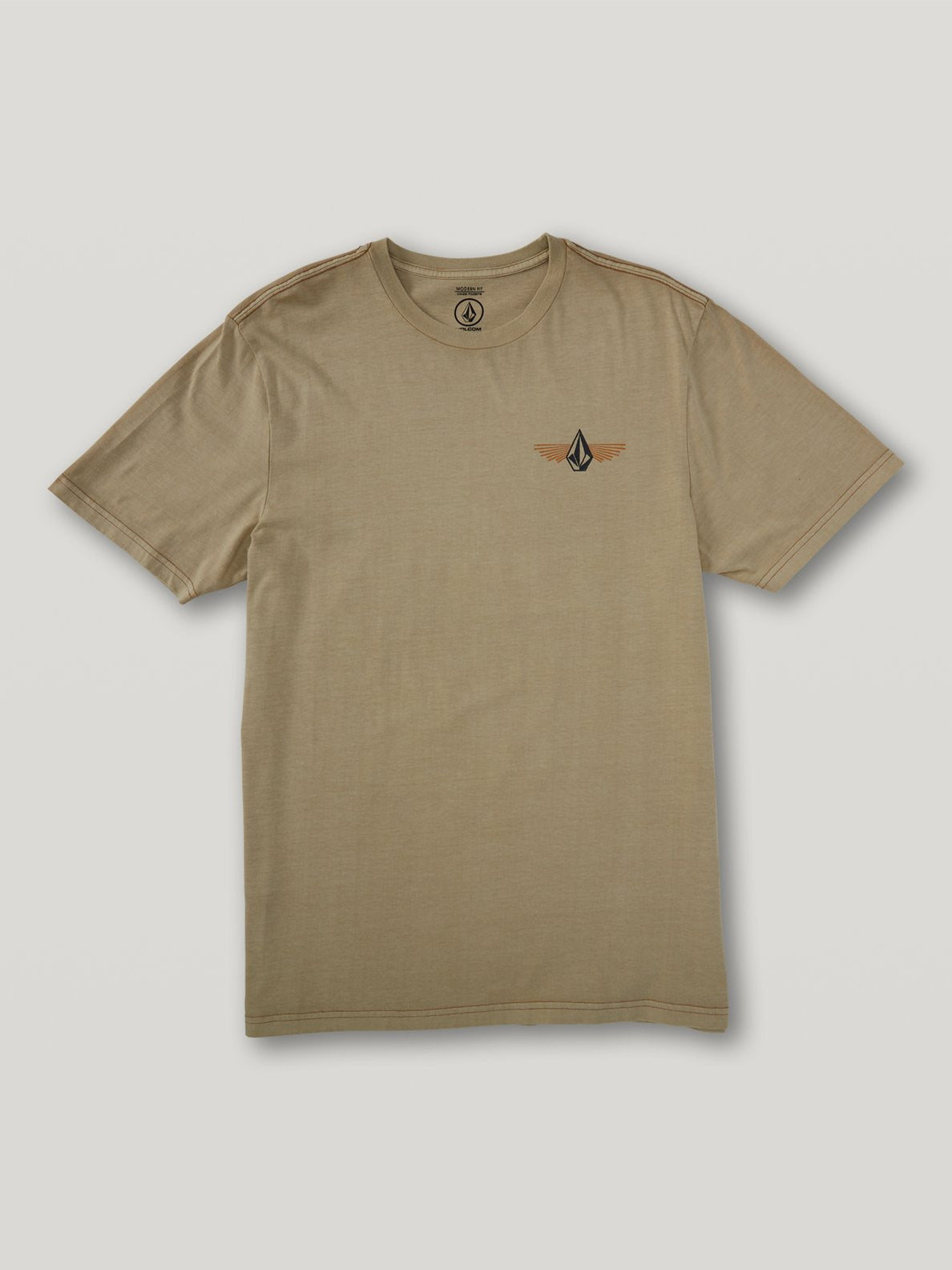 Volcom Stone Ray  Short Sleeve Tee - Dark Khaki Dark khaki