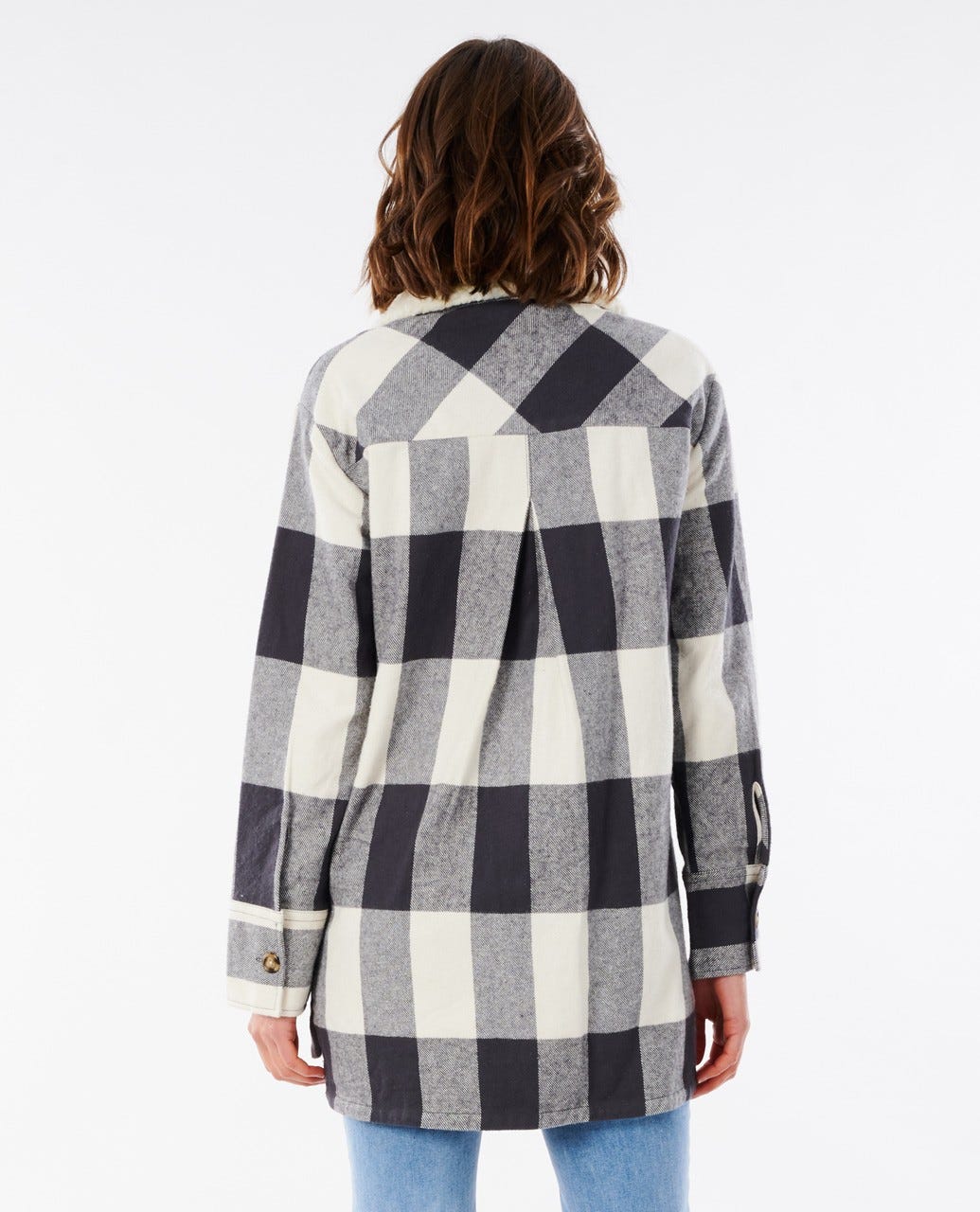 Rip Curl Kansas Check Shacket Black/white