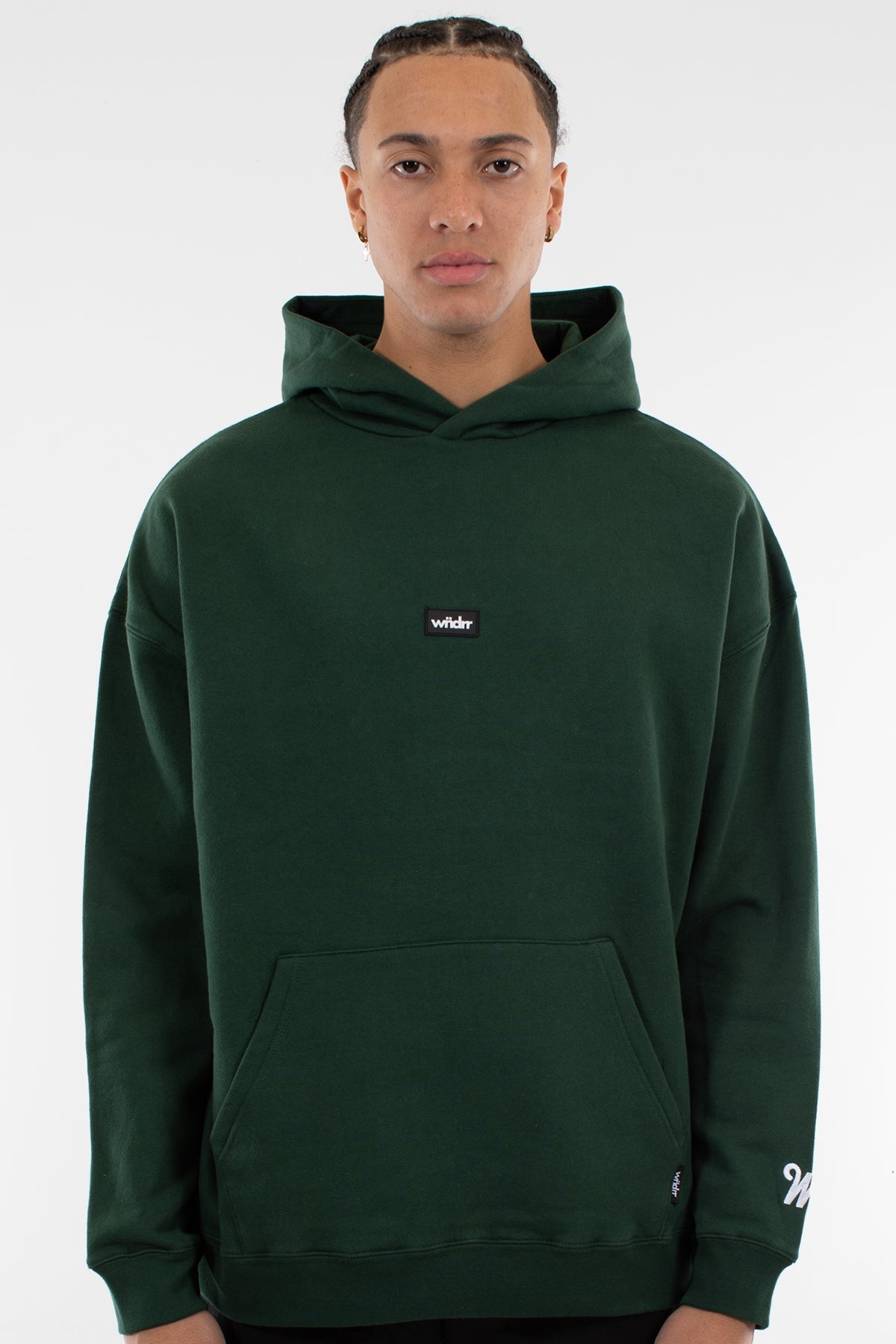 WNDRR HOXTON HEAVY WEIGHT HOOD SWEAT Forest Green