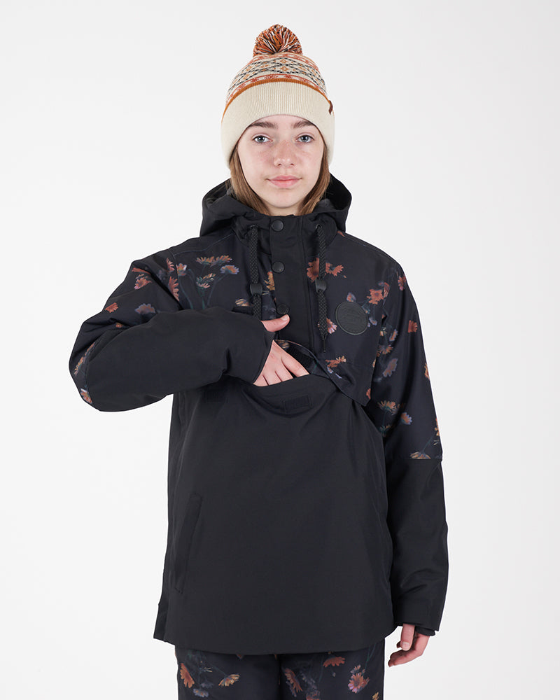 XTM Riley Youth Anorak Snow Jacket Floral