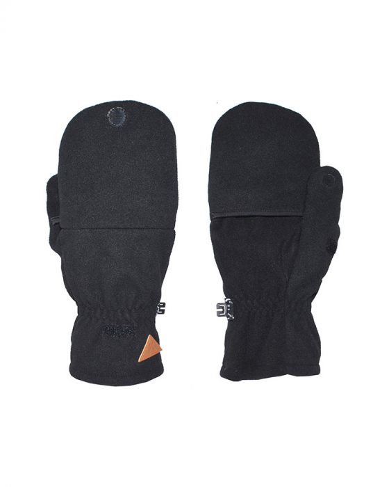 XTM SCOPE UNISEX HOODED FINGERLESS-GLOVE-MITT Black
